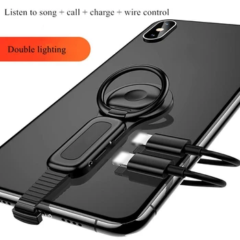 Gredzenu Turētājs Adaptera Stiprinājuma Sprādzes Apple 3.5 MM Jack Austiņu Adapteris Priekš Iphone Austiņu Lightning Audio Maksas Sadalītājs