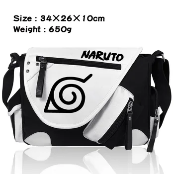 Anime Naruto Messenger Bag Naruto Uzumaki Karikatūra Drukāšanas Pleca Soma Unisex Ceļojuma Somas Studentiem Schoolbag Crossbody Somas
