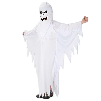 Umorden Zēni Balts Spooky Biedējošu Spoku Tērpu Cosplay Bērniem Bērnu Drēbes Halloween Purima Puse Mardi Gras Masku