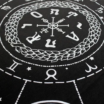 60X60CM Pušķis Tarot Galdauts Zīlēšana oracle auduma Triple Mēness Pentagramma Pagānu Altāra Tarot kartes Astroloģija kokvilnas Audums