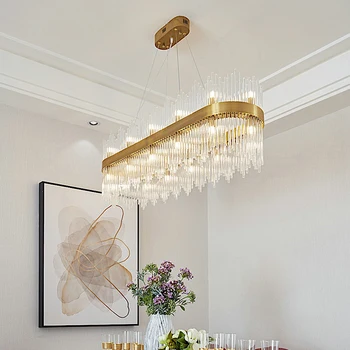 Mūsdienu stikla lustra, lai dzīvojamā istaba matēta zelta gaismas ķermeņi, ēdamistabas virtuves salu cristal spuldzes mājas dekori apgaismojums