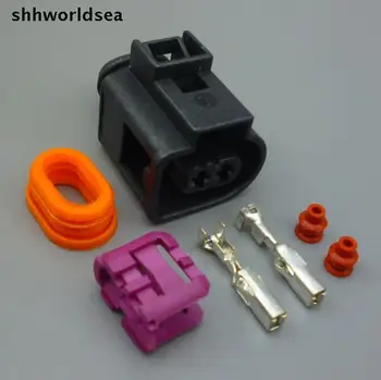 Shhworldsea 10Set 2 pin kloķvārpstas stāvokļa sprausla plug Auto degvielas inžektors savienotājs Miglas lukturi ģenerators ragu plug VW