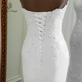 Sexy Strapless kāzu kleitu 2020. gadam līgava kleita kāzu kleitas skaistas līgavas kleitas aplikācijas vestidos de novia laulības kleita