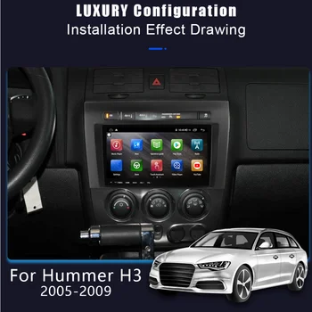 Oonaite 9 Collu Android 10 Automašīnas Radio Multimediju GPS Navigācijas Video DVD Sistēma+Rāmis Hummer H3 2005. - 2009. gadam, proti, 4G, WiFi, USB