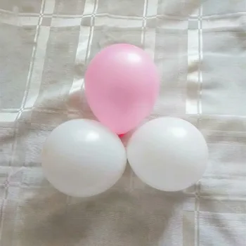 Rozā baloni, 100gab/lot5 collu apaļā lateksa balts ballon hēlija gāzi, lai dzimšanas dienas svinības dekori bērnu dušas jauno gadu piederumi