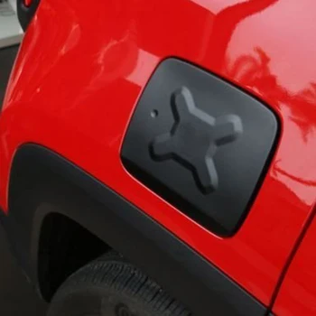 Melns Degvielas Tvertne Alumīnija Sakausējuma Ārējais Izturīgs Gāzes Durvju Apdare Universālā Auto Piederumi Jeep Renegade 2016 2017