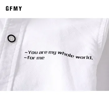GFMY 2020. gada pavasarī, vasarā Kokvilnas Pilnu Piedurknēm zēniem, balts Krekls 3T-14T Mazulis Ikdienas Skolas Drēbes 9002