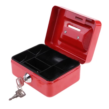 Mini Portatīvo Metāla tvertnē Safe Lock Kaste Naudu Coffer sīkas Detaļas Rotaslietas Uzglabāšanas Gadījumā