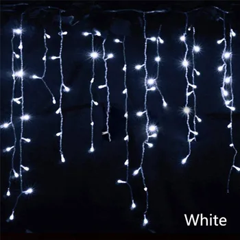 5M 16,4 pēdas krituma 0,4 m 0.5 m 0,6 m LED String Gaismas, Aizkaru, Lāsteku Vainags Ziemassvētku Brīvdienu Kāzu Puse, Āra Apdare