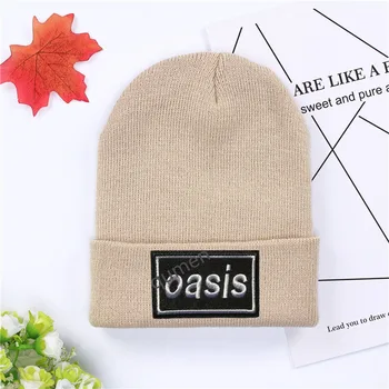 Modes Oasis Band Adīt Cepures Ziemas Cepures Gadījuma Beanie Par Vīriešu un Sieviešu Modes Adīta Ziemas Cepure Hip-hop Skullies Cepure