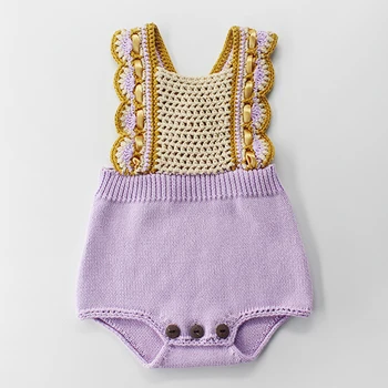 Trikotāžas Kombinezonus Bērniem Pavasara Rudens Meitene Baby Romper Komplekts Zēniem Zīdaiņu Apģērbi Jumpsuit Vilnas Vintage Bērnu Apģērbs, Kombinezons