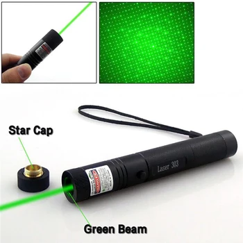 Augstas Spēcīgs Zaļā Lāzera rādāmkociņš Zaļais punkts Kaķis Rotaļlietas 1000m 532 nm Regulējams Fokuss Lāzera lukturi ar Lāzera 303+Lādētājs Akumulators