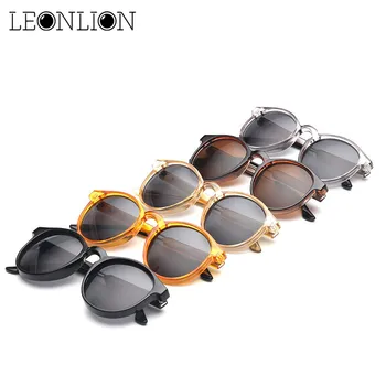 LeonLion ir 2021. Vintage Apaļas Saulesbrilles Sieviešu/Vīriešu Klasiskās Āra Oculos De Sol Gafas UV400 Zīmola Dizainere Braukšanas Saules Brilles