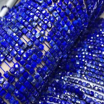 Lapis BLUE square slīpētas 4-5mm uz DIY rotaslietu izgatavošana zaudēt krelles FPPJ vairumtirdzniecības pērlītēm dabas dārgakmens