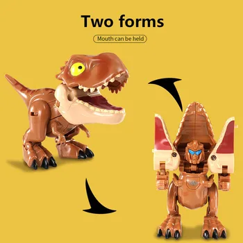 1Pc Mini Deformācijas Dinozauru Rotaļlietas Bērniem Izglītības Celtniecības Bloku Kustamo Kopīgu Robots Transformācijas Dinozaura Modelis Rotaļlietas