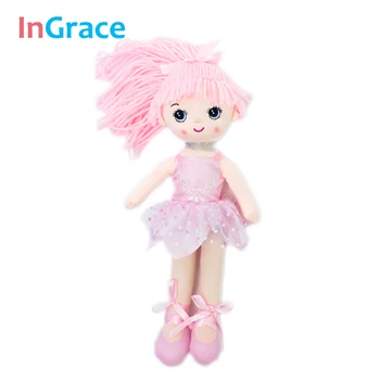 Ingrace klasiskā baleta lelle meitenēm labākā dāvana plīša dejas meitene, balerīna, rotaļlietas, lifelike 3 krāsu bērniem, meitenēm mīļākā rotaļlieta