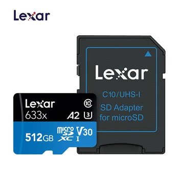 Lexar Micro SD Kartes TF 32GB/64GB/128GB/256 GB/512 GB 633X 95mb/s SDHC SDXC Atmiņas MINI TF Karšu Lasītājs Uhs-1, Lai Dūkoņa Gopro Sporta