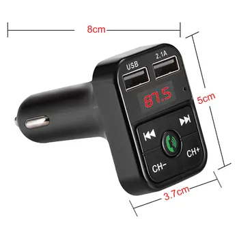 Ātri, USB Auto Lādētājs, Bezvadu Brīvroku Bluetooth 5.0 FM Transmitter Modulators Auto MP3 Atskaņotājs Iphone Ātri Telefonu Lādētājs