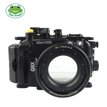 Seafrogs Canon PowerShot G9X G9X II 40m 130ft Meikon Zemūdens kameras korpuss