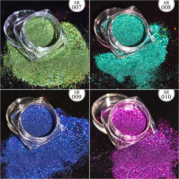 14 Krāsas Spīguļi, Nails Hologrāfiskā Dip Pulveris Uzstādīts Spogulis, Pulēšana Chrome Pigmenti Nail Art Dekorācijas, Lāzeru Žilbinošas Putekļu