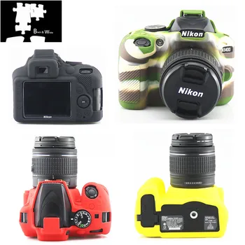 Silikona Bruņas Ādas Gadījumā Ķermeņa Vāka Aizsargs Nikon D3300 D3400 Ķermeņa DSLR Kameras TIKAI