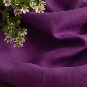 Kvalitātes linu auduma Pure purple tissu Augstākā pakāpē drēbes, kleitu, bikses, krekls, mētelis tissus