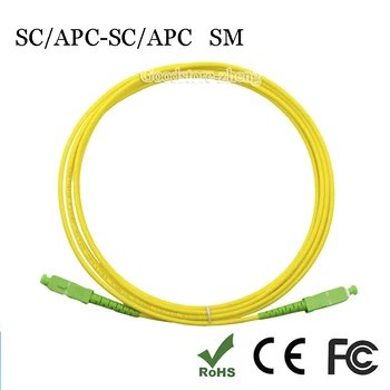 SC/APC-SC/APC SIMPLEX 9/125 šķiedras patch vads starta vads, Vienā režīmā APC cable SC/APC 3M/5M/10M/15M/20/30M/50M/80M/100M