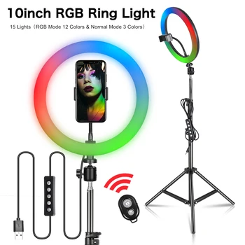 10inch LED Ring Light Fotogrāfija Selfie Gredzenu Apgaismojums ar Statīvu Stāvēt Viedtālrunis Youtube Grims Video Studio Gredzenu Lampas