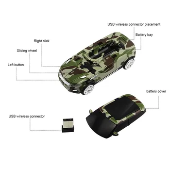 Jaunu Bezvadu Peli, Bezvadu datorpele Auto Maskēšanās SUV USB Optisko Spēļu Spēli Peles PC Klēpjdators, Notebook