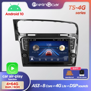 Prelingcar Android 10.0 NE DVD 2 Din Auto Radio Multimediju Video Atskaņotājs Navigācija GPS Volkswagen, VW Golf 7. - 2016. gada DSP IPS