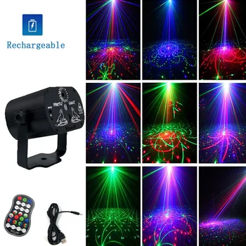 98 modeļus DJ Disco Gaismas Mini USB Maksas Strobe Puse Skatuves Apgaismojuma Efektu Balss Kontroles Lāzera Projektoru Lampas Deju Grīdas