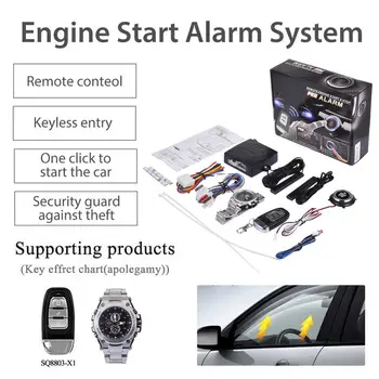 Smart Taustiņš Keyless Go Auto Signalizācija Tālvadības Dzinēja iedarbināšanas Pogu Sākt Skatīties Kontrole, Auto Signalizācija, Dāvanu High-end Skatīties Kontrole