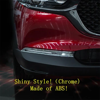 Yimaautotrims Priekšējais / Aizmugurējais Bamperis Miglas Luktura Vāciņš Melns, Priekš Mazda CX-30 2020. gadam Oglekļa Šķiedras / Chrome ABS Ārpuse Pielāgošanas Komplekts