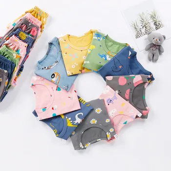 Ir 2021. Pavasarī, Rudenī Bērni Pidžamas Zēniem, Meitenēm Sleepwear Bērniem Toddler Atpūtas Komplekts Pusaudži, Kas Apģērbu Komplekts