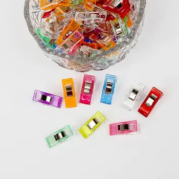 50gab Bias Tape Maker DIY Darbu Kājām Gadījumā Piegādes Plastmasas Klipu Hemming Šūšanas Instrumenti, Šūšanas Piederumi Audumu Āboliņš Marķējums