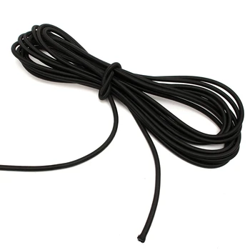 Bezmaksas piegāde augstas kvalitātes 10M black 3mm kārtā elastīgās virves DIY roku darbs drēbes materiālus, gumijas joslu, šūšanas piederumi