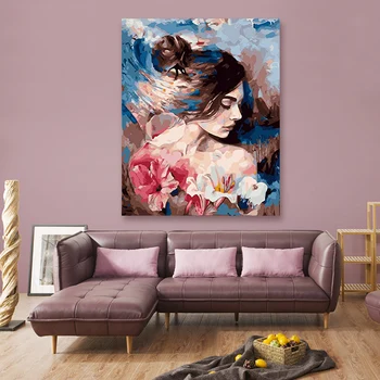 Eiropas dāmu portretu glezniecības klasisko reāli meitene kautrīgi dejotājs romantiska silts aristokrātisks krāsas ar numuru mākslas glezna