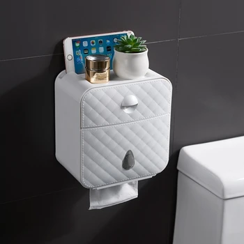 Daudzfunkcionāls tualetes papīra turētājs ūdensizturīgs sienas uzstādīts tualetes papīra kastē tualetes papīra turētājs, tualetes papīra uzglabāšanas kastes