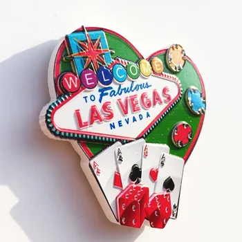 Las Vegas Ledusskapja Magnēts Suvenīru Nevada, ASV Creative Gudrs 3d Sveķu Magnēts, Ledusskapis Dekoru Biznesa un Dzimšanas dienas Dāvanu Idejas