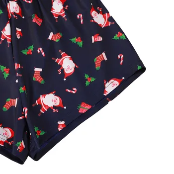 Sieviešu Sleepwear Ziemassvētku Tērpiem, Gudrs Īsām Piedurknēm Apkalpes Kakla T-Krekls + Šorti Uzstādīt Loungewear Santa Claus Drukāt Pidžamas Komplekti
