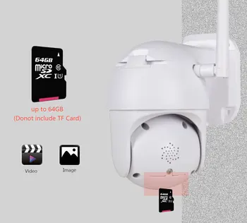 4X TĀLUMMAIŅAS Bezvadu PTZ Ātrums Dome 1080P IP Kameras WiFi Āra 5MP divvirzienu Audio CCTV Drošības Video Novērošanas Kameras P2P