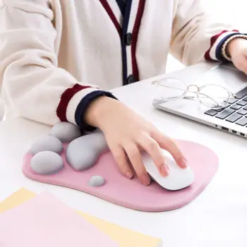 Cute Anime Kaķu Ķepu Peles Paliktņa Nonslip Mīksta Silikona Peles Mat DATORU, Datora peles paliktņa ar rokas balsts Rokas Balsts Atbalsta Spēļu Paklājiņš