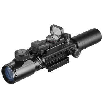 3-9X32EGC Taktiskās Redzes Red Green Izgaismotas Riflescope Hologrāfiskā Reflekss 4 Tīkliņš Dot Combo Medību Šautene Jomu
