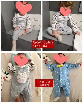 Jaunu Bērnu Kombinezonus Jaundzimušo garām Piedurknēm Toddler Jumpsuit Zēni Meitenes drēbes Tīras Kokvilnas Karikatūra Tērpiem Kostīms, baby boy apģērbs