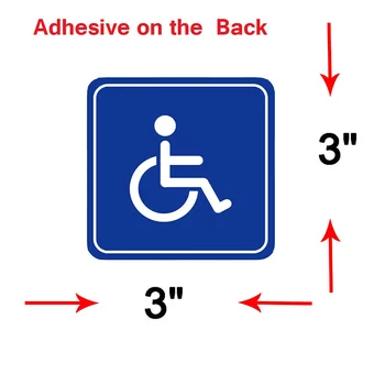 Convient Un Noderīgs Invalīdu Ratiņkrēsliem Simbolu Uzlīmes 8 Pack 3 Collu Pašlīmējošas Zils Ar Baltu Viegli Mizas Vai Stick