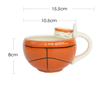 Keramikas Kafijas Tasi Tējas Tase Piena Kausa izcīņas Futbolā Basketbola Zila Balta Kausa Brokastis Karikatūra Baby Bērnu Gudrs Tasi Ūdens Tēja Komplekts