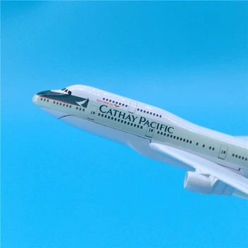 16cm Cathay Pacific Boeing 747-400 Sakausējuma Gaisa kuģa Modeli B747 Airplande Modelis Apdare Modelis Mērogā Komplekts Plaknes Rotaļlietas Bērniem
