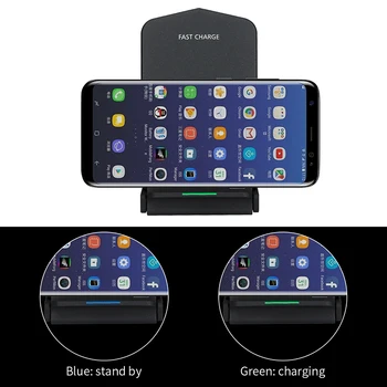 Salokāma 10W Qi Ātru Bezvadu Lādētājs Samsung S20 S10 S9 Plus Piezīme 9 8 Tālruņu Bezvadu Lādētāju Priekš iPhone 11 Pro Max X 8 Plus