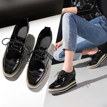 INS karstā sieviešu kurpes Īstas Ādas 22-24.5 cm, garums sūkņi sieviešu kurpes super augstu papēdi Mežģīnes Brocken kurpes Pieauga Mokasīni