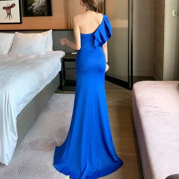 2020. gadā jaunu ilgtermiņa zema-cut nakts sexy kleita Biroja Dāma Poliestera Apvalku, Cietā Īsais Rāvējslēdzēji pusgarās Regulāri